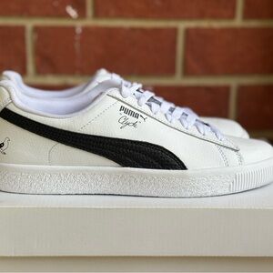 Puma Clyde Staple White Black Size 7.5 Mens New Sneakers Retro Shoes